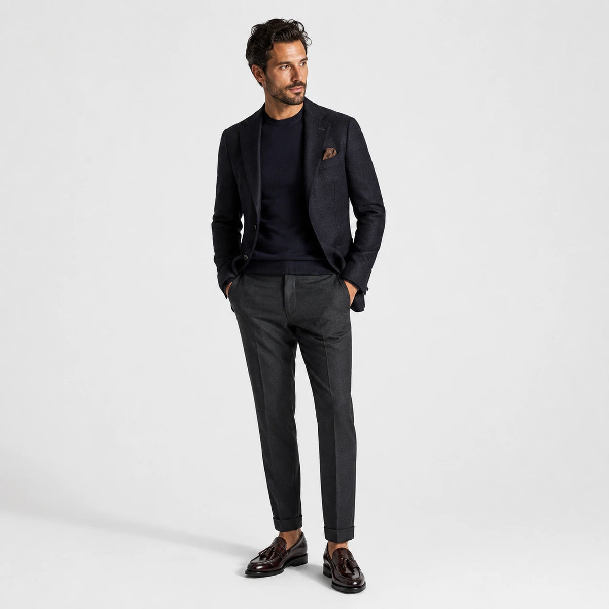Mocassin en Cuir Vernis Marron Foncé pour Homme à Gland | Estevan