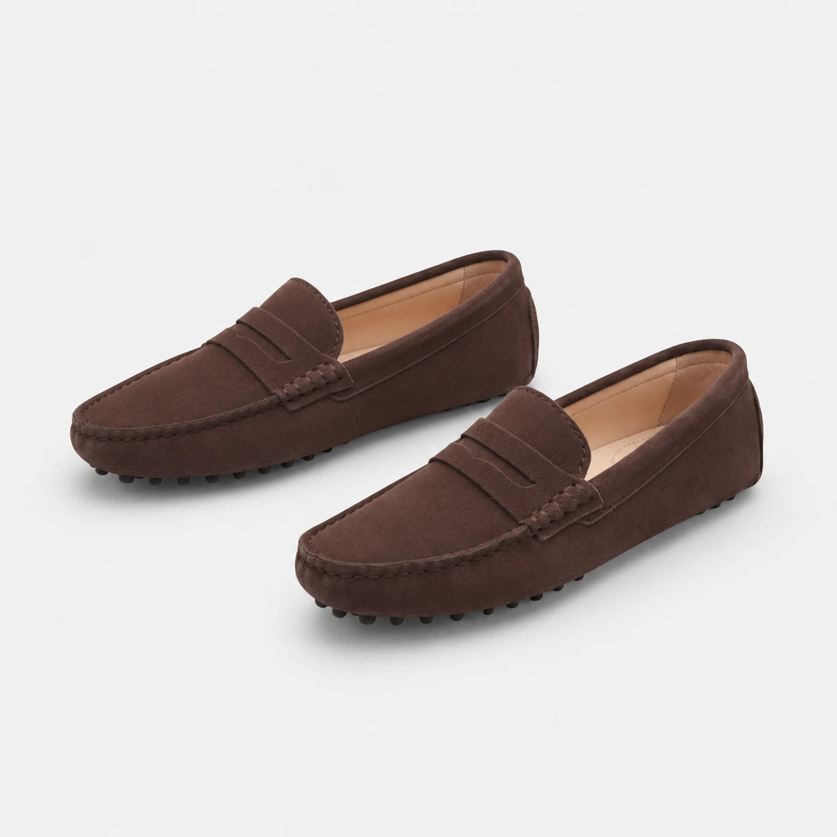 Mocassin en Daim Marron pour Femme | Eva