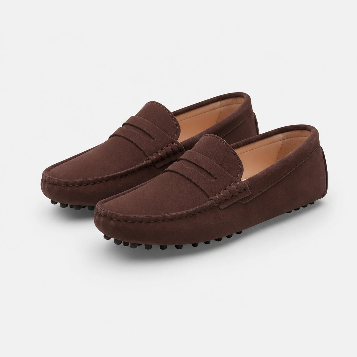 Mocassin en Daim Marron pour Femme | Eva