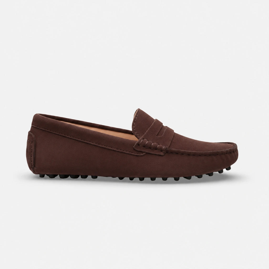 Mocassin en Daim Marron pour Femme | Eva