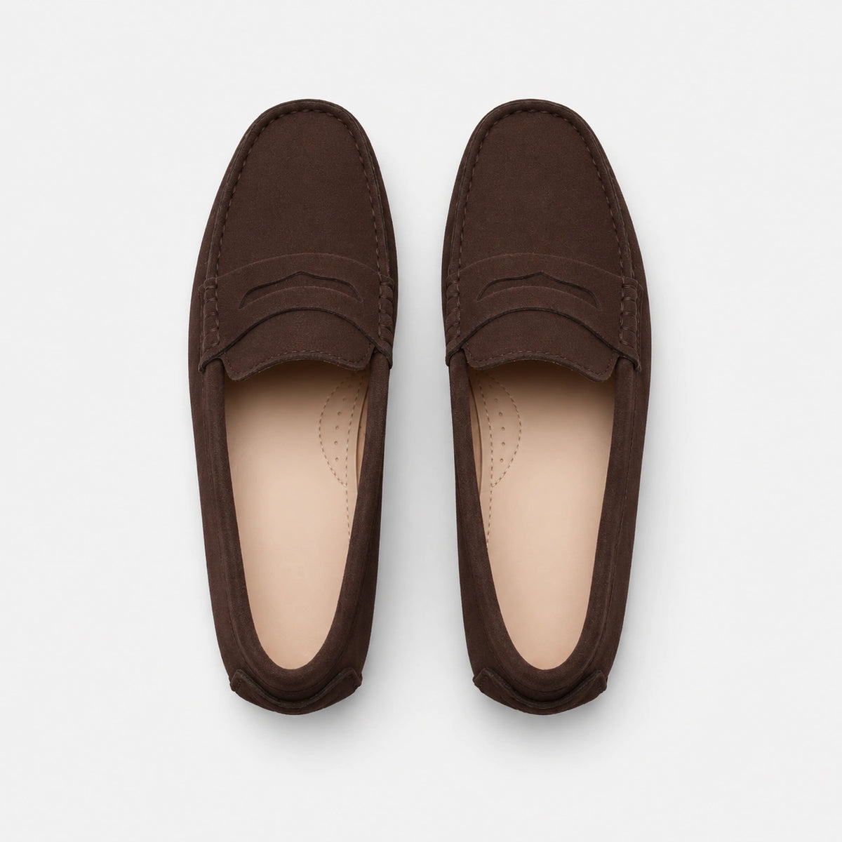 Mocassin en Daim Marron pour Femme | Eva