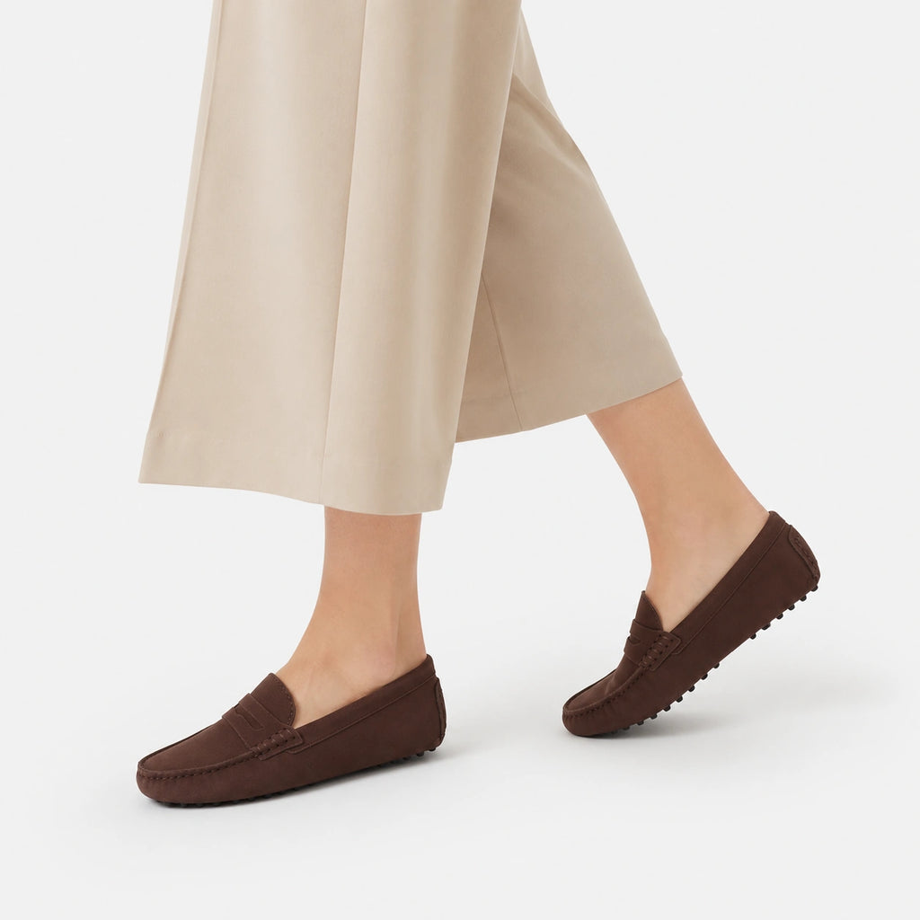 Mocassin en Daim Marron pour Femme | Eva