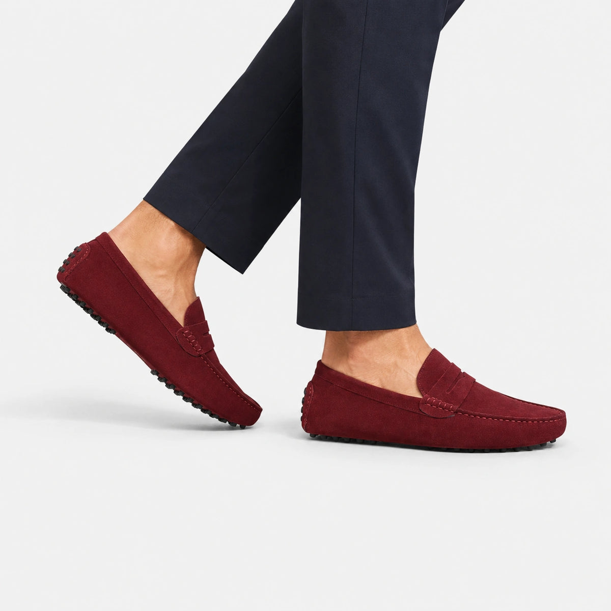Mocassin Homme Bordeaux Daim | Florent