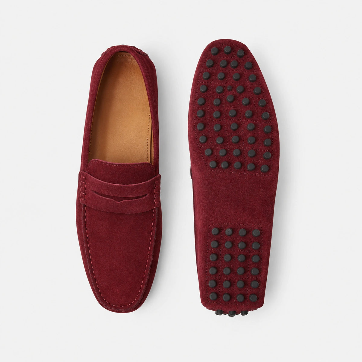 Mocassin Homme Bordeaux Daim | Florent