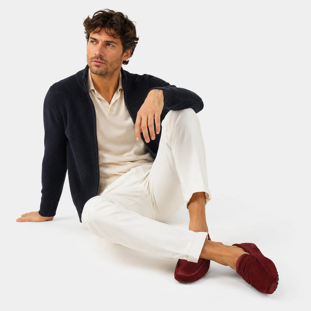 Mocassin Homme Bordeaux Daim | Florent