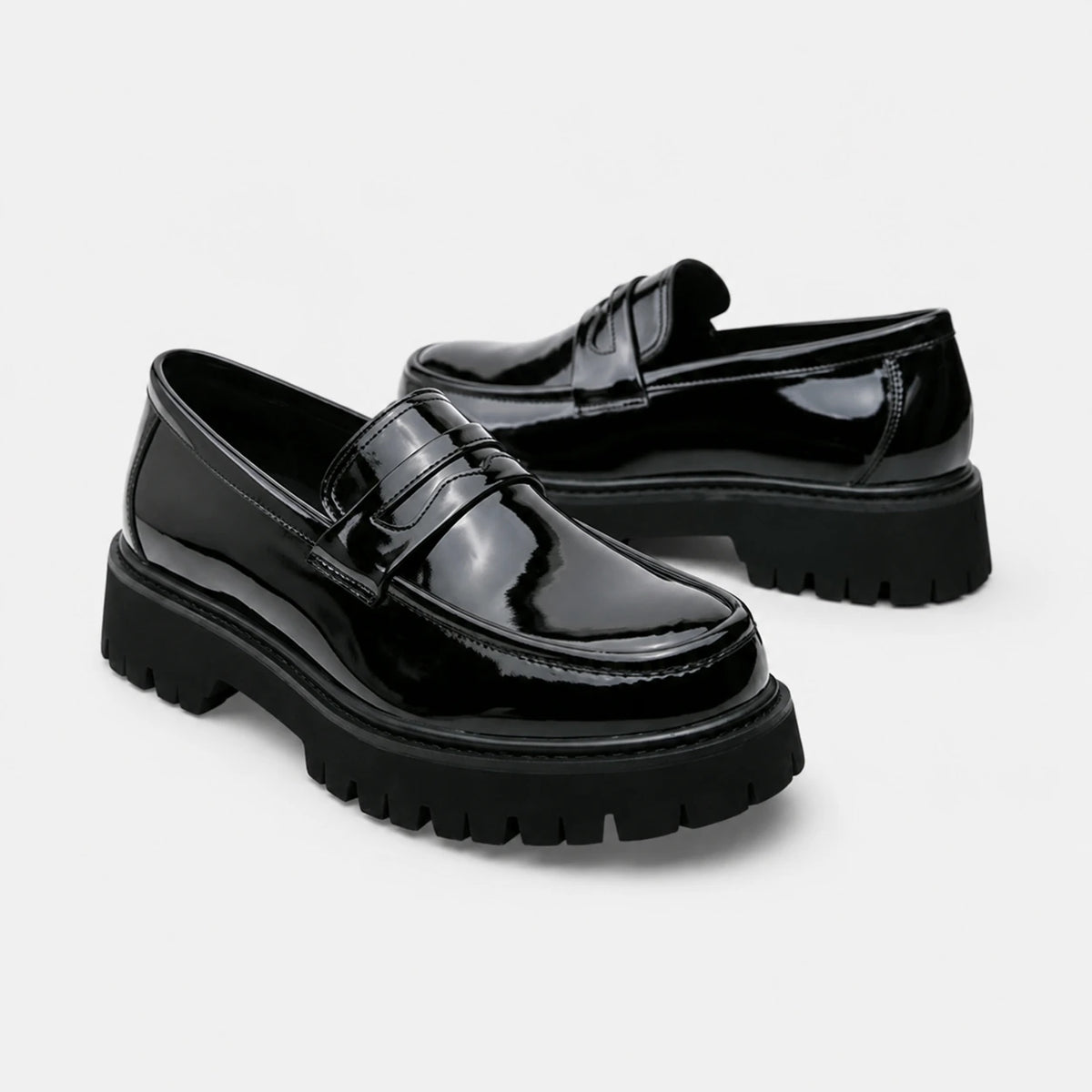 Mocassin Plateforme en Cuir Vernis pour Homme | Florian