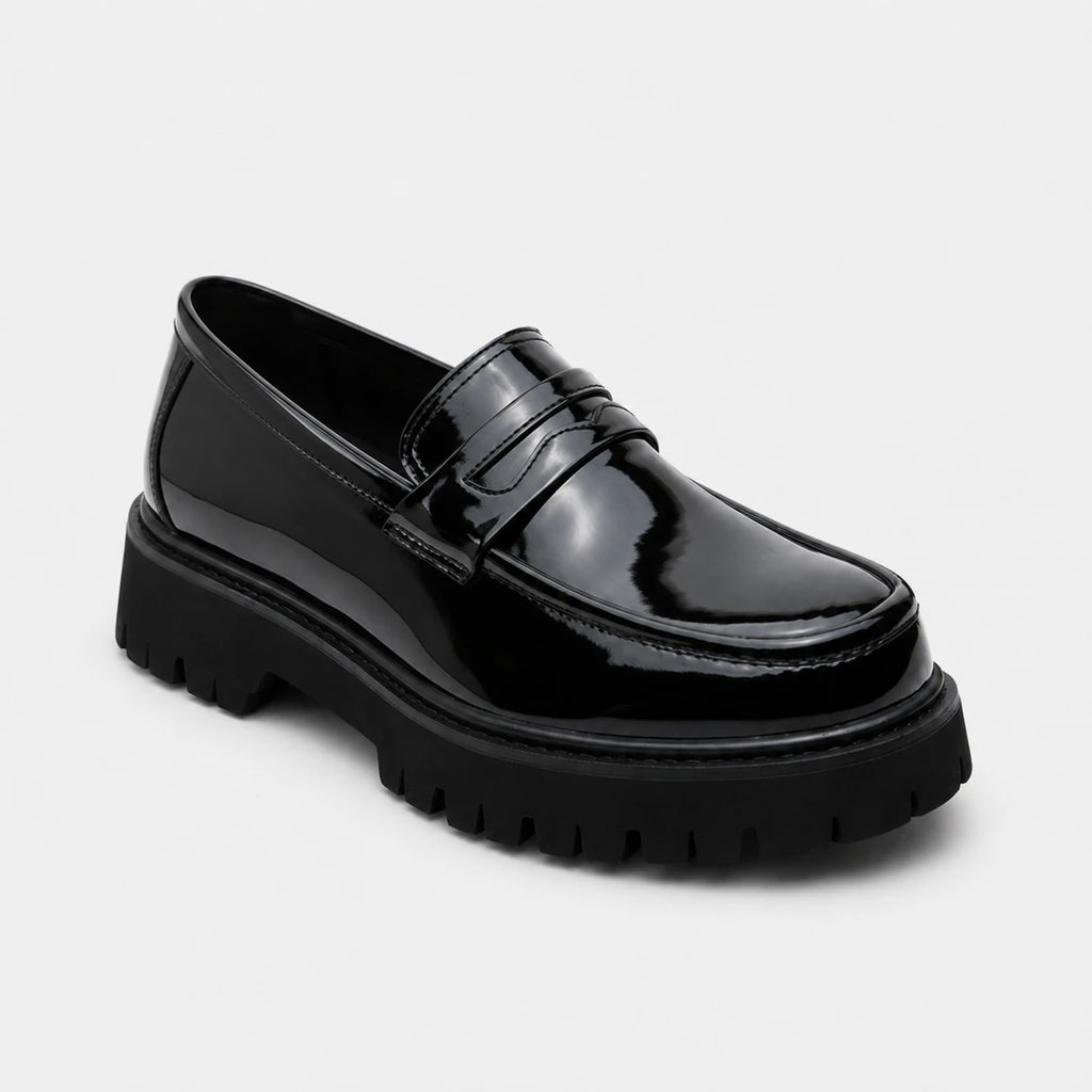 Mocassin Plateforme en Cuir Vernis pour Homme | Florian