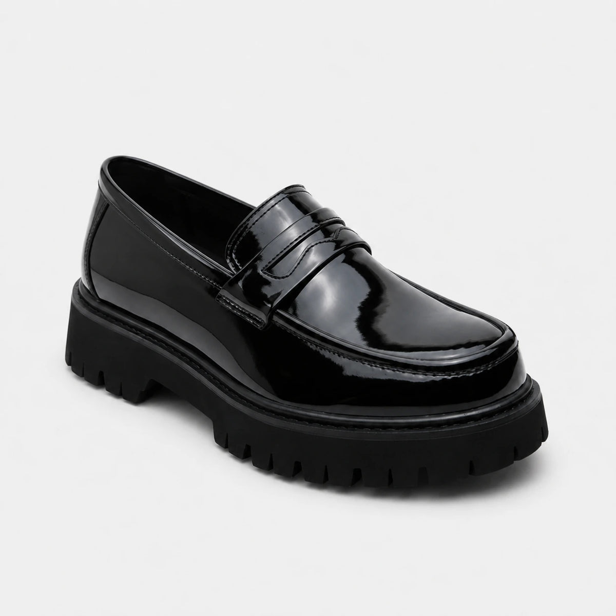 Mocassin Plateforme en Cuir Vernis pour Homme | Florian