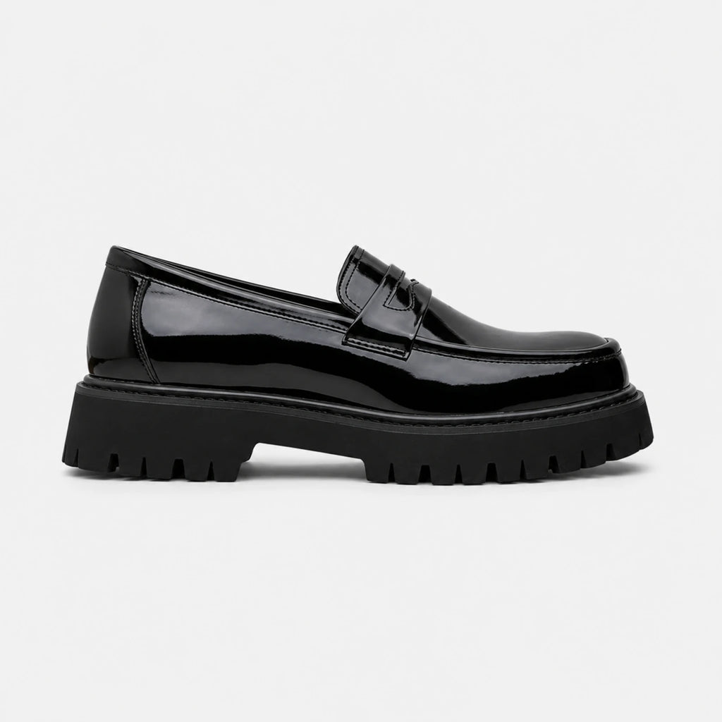 Mocassin Plateforme en Cuir Vernis pour Homme | Florian