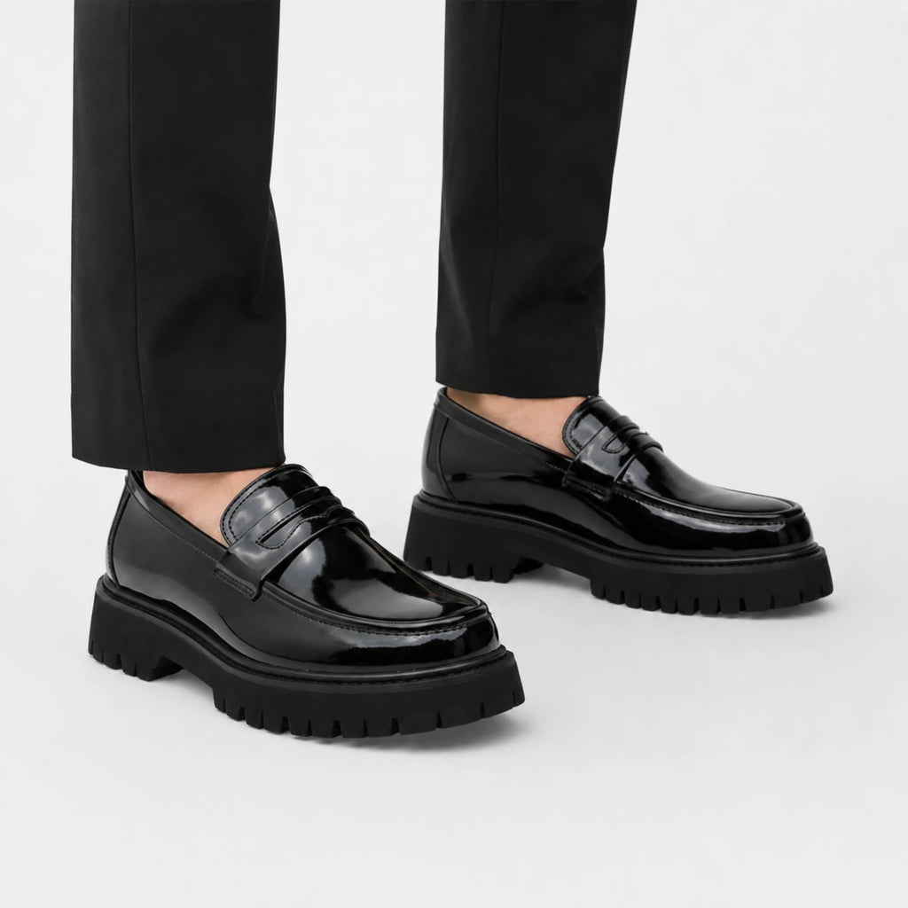 Mocassin Plateforme en Cuir Vernis pour Homme | Florian