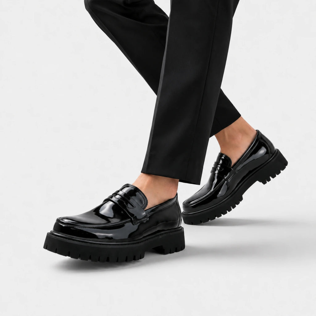 Mocassin Plateforme en Cuir Vernis pour Homme | Florian