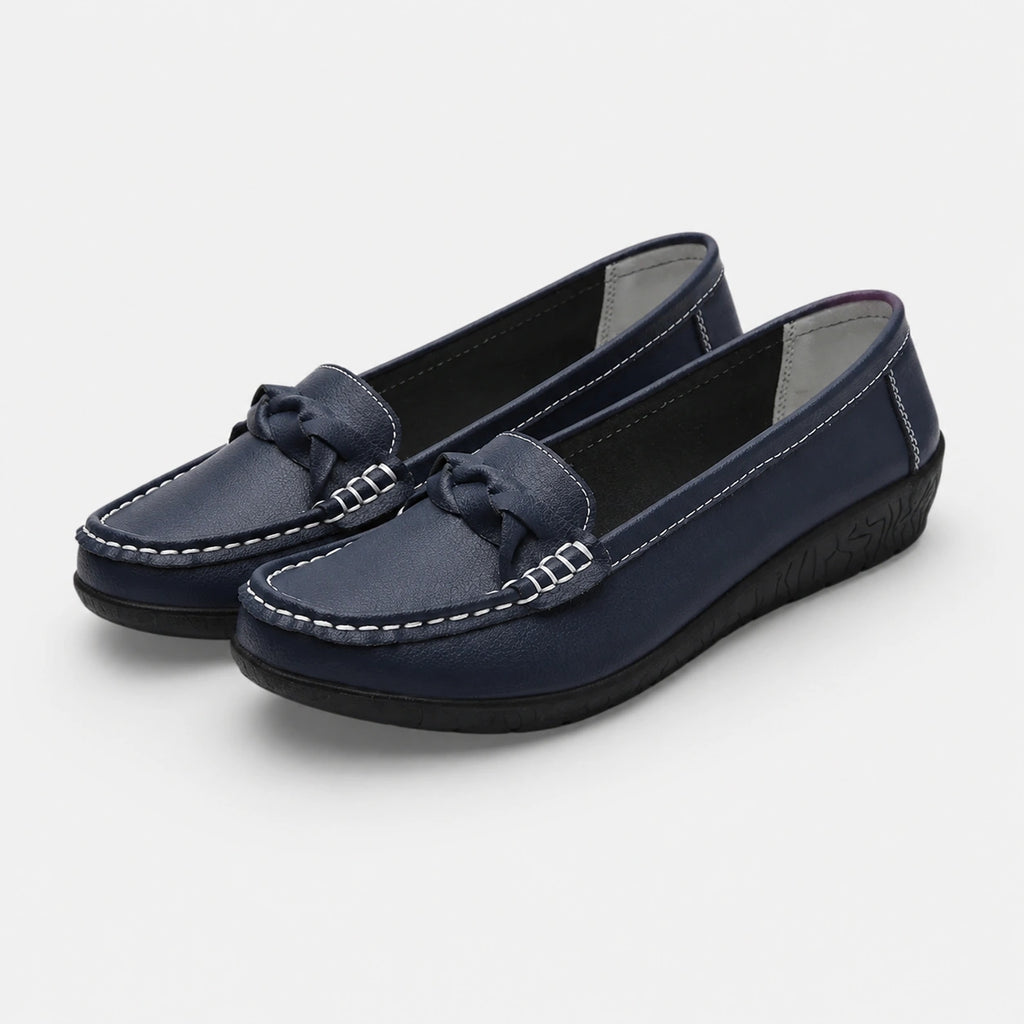 Mocassin Femme Cuir Bleu Marine | Francesca