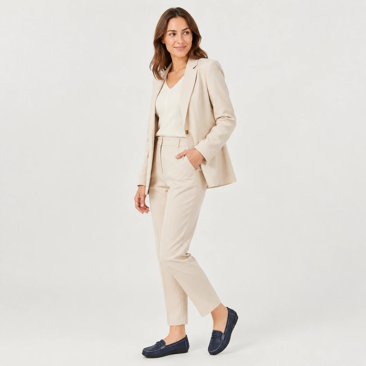 Mocassin Femme Cuir Bleu Marine | Francesca