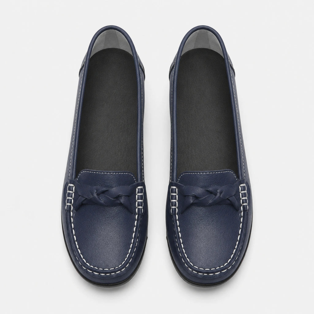 Mocassin Femme Cuir Bleu Marine | Francesca