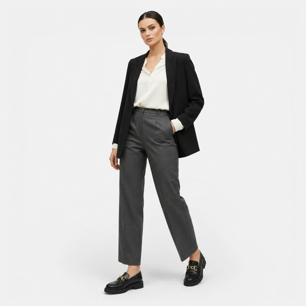 Mocassin Plateforme Femme Noir Chaînette Dorée | Gabrielle