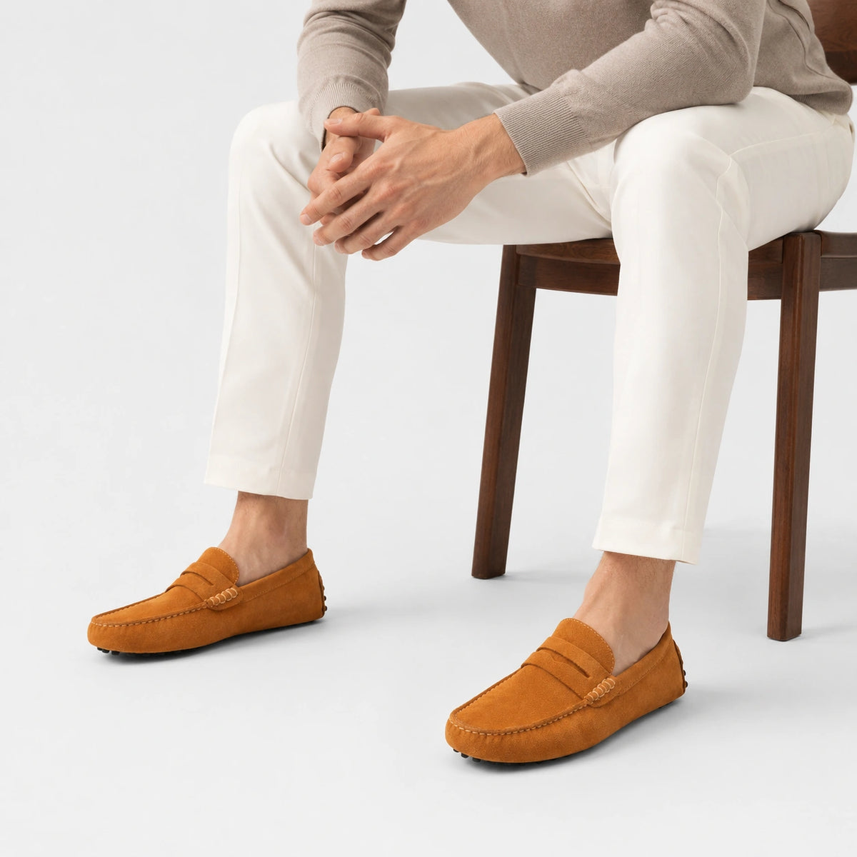 Mocassin Homme Camel Daim | Gustave