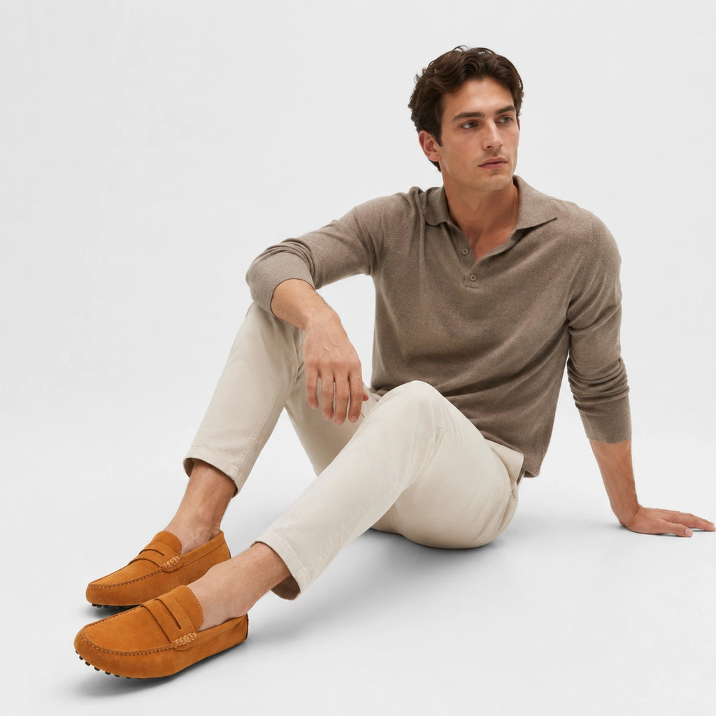 Mocassin Homme Camel Daim | Gustave