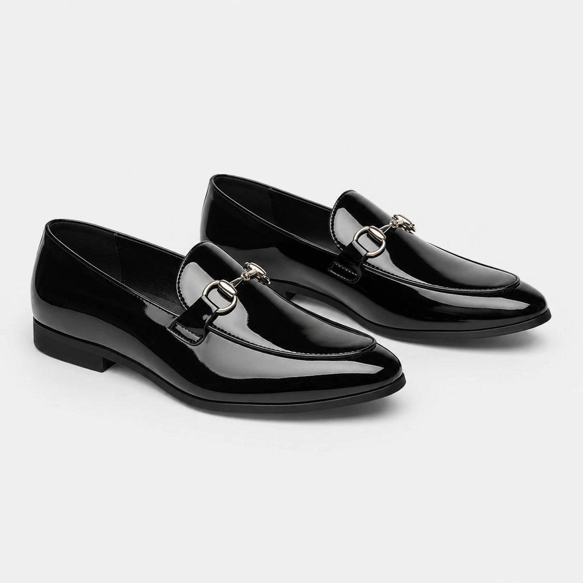 Mocassin en Cuir Noir Vernis Cérémonie Homme | Ismael