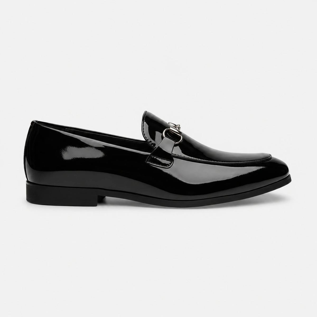 Mocassin en Cuir Noir Vernis Cérémonie Homme | Ismael