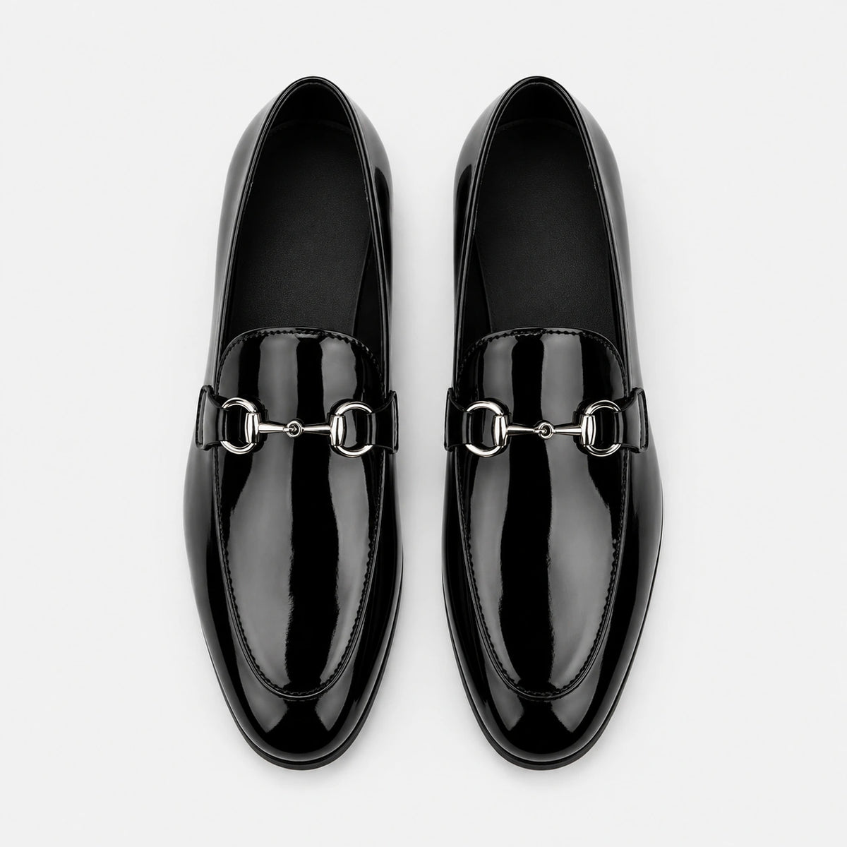 Mocassin en Cuir Noir Vernis Cérémonie Homme | Ismael