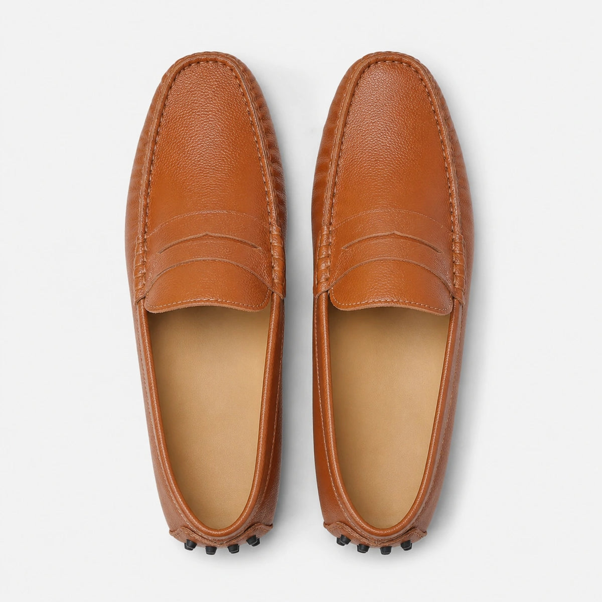 Mocassin en Cuir Vernis Camel Homme | Jacques