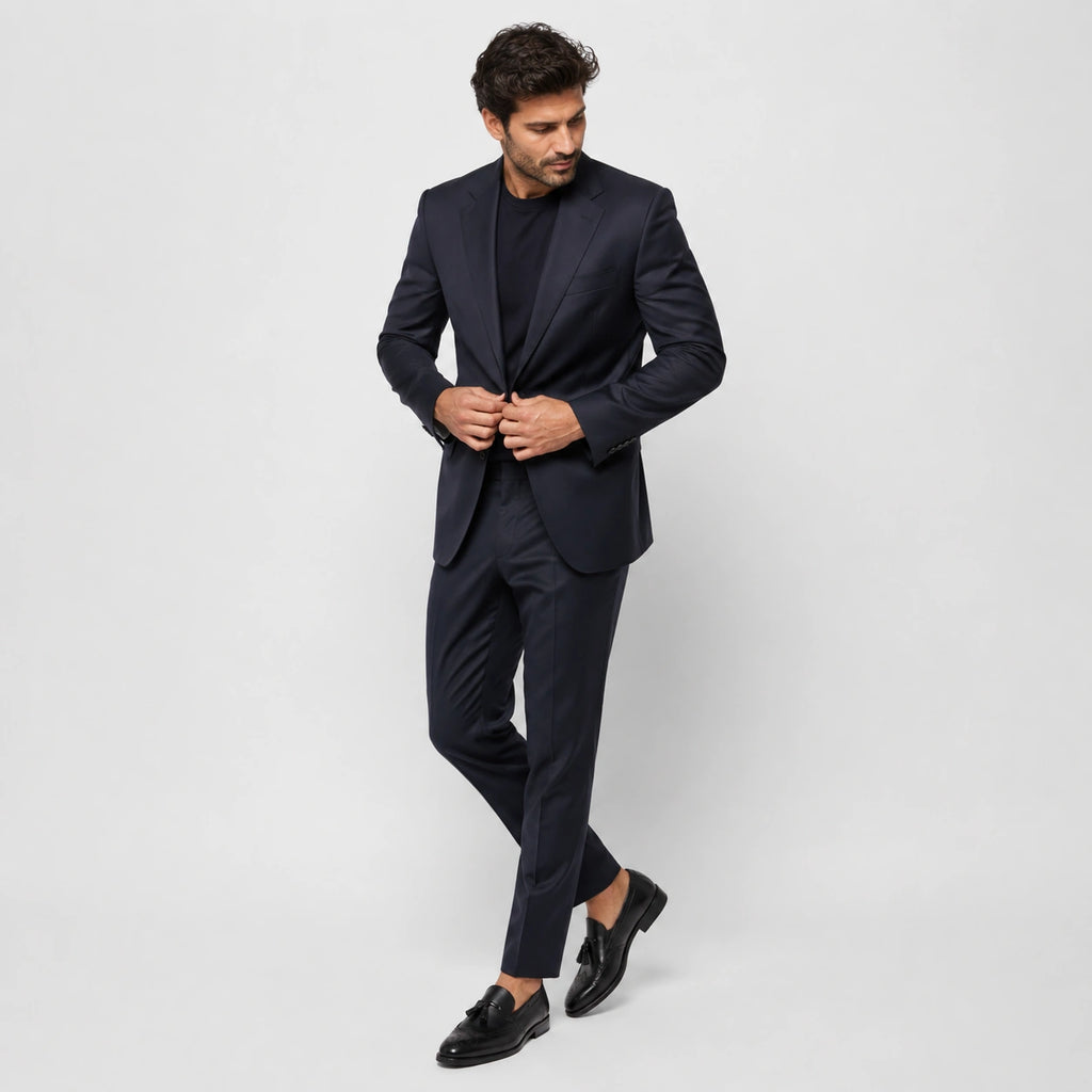 Mocassin en Cuir Vernis à Gland Noir Talon Homme | Lenny
