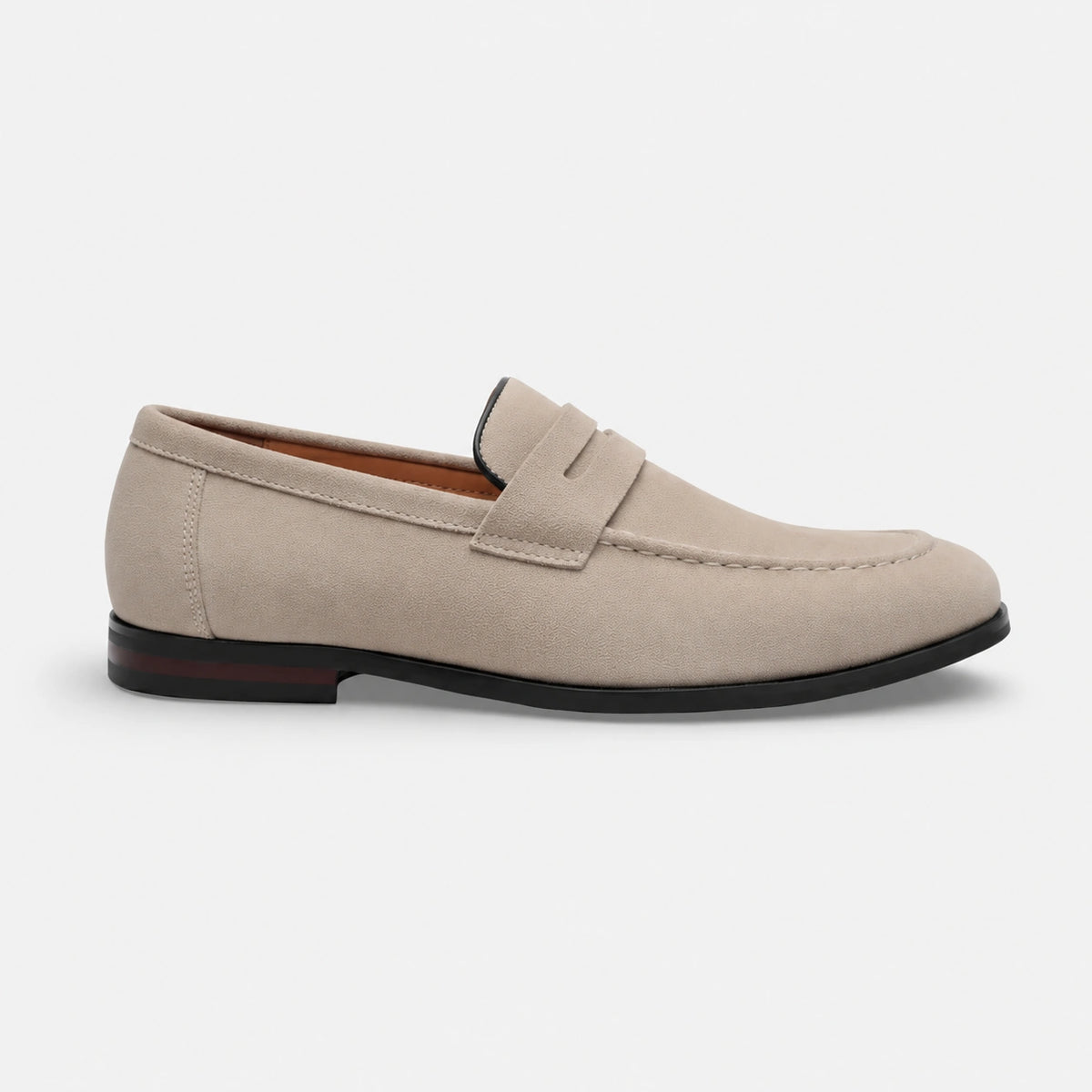Mocassin en Daim Beige à Talon pour Homme | Leonard