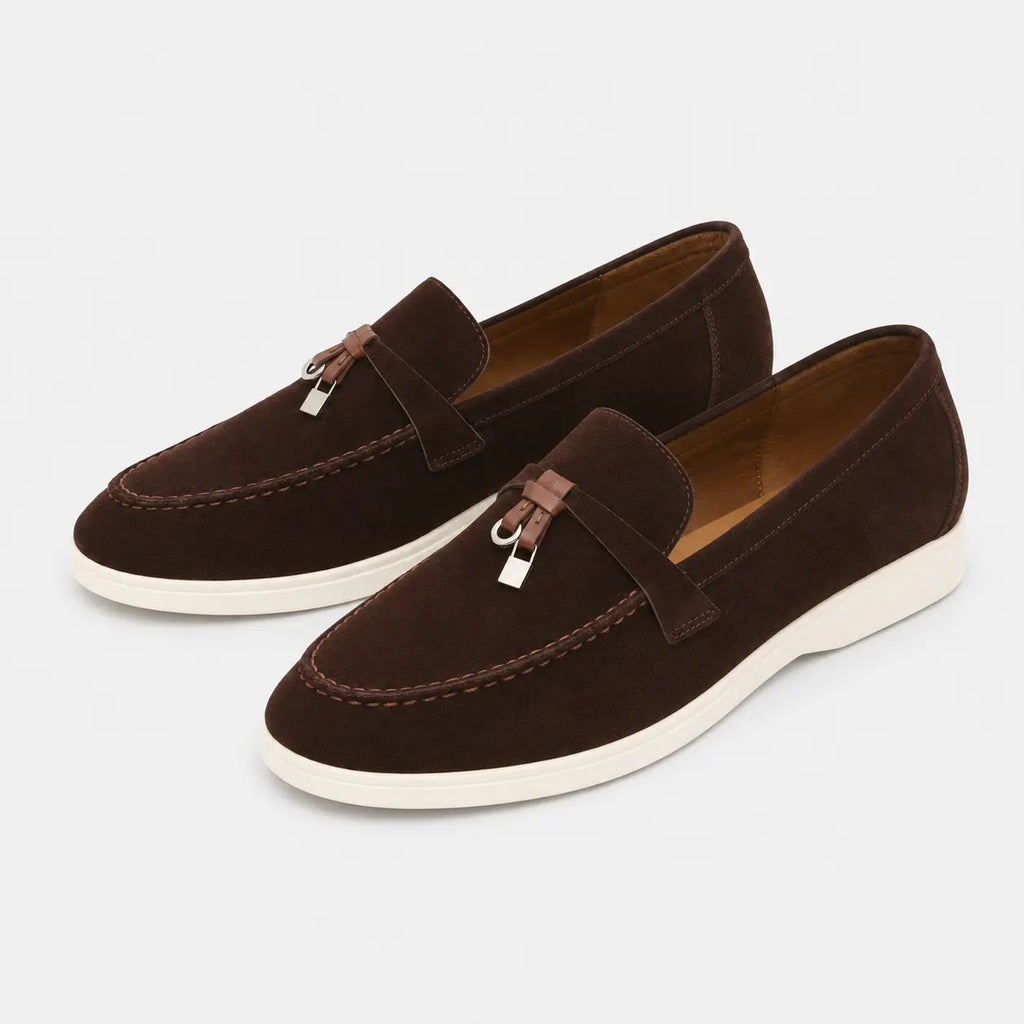 Mocassins à Glands Marron en Daim | Lina