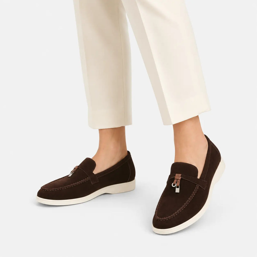 Mocassins à Glands Marron en Daim | Lina