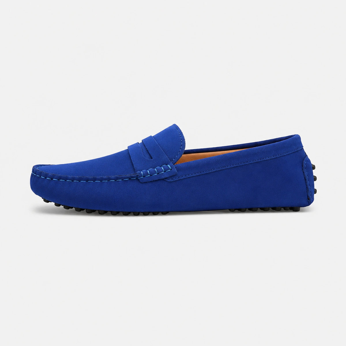 Mocassin en Daim Bleu Femme | Louise