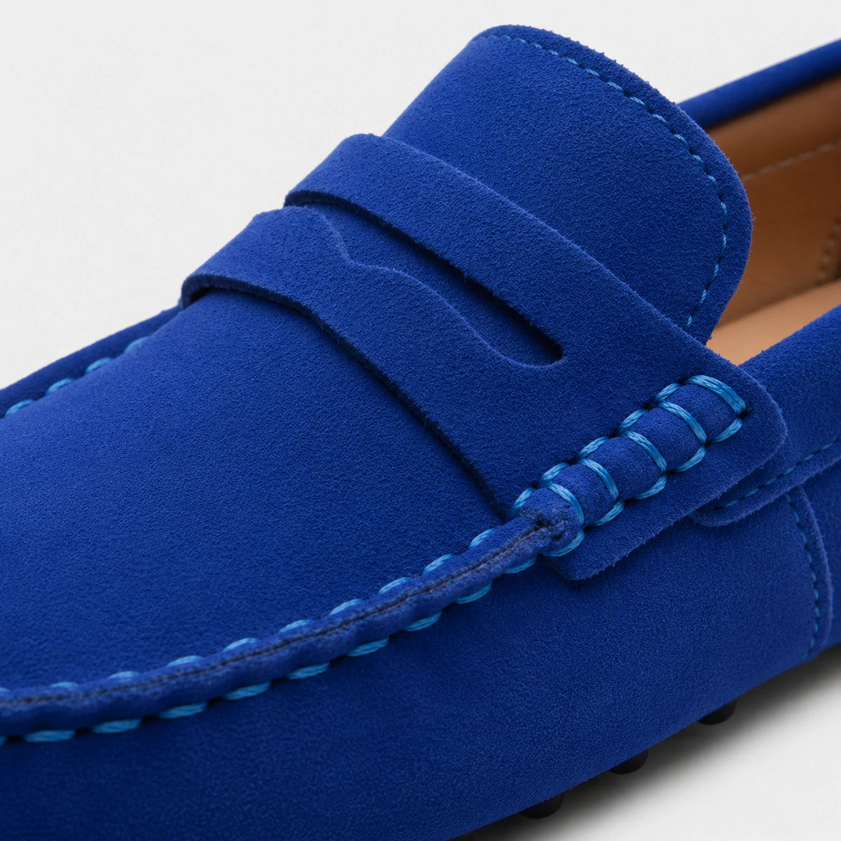 Mocassin en Daim Bleu Femme | Louise