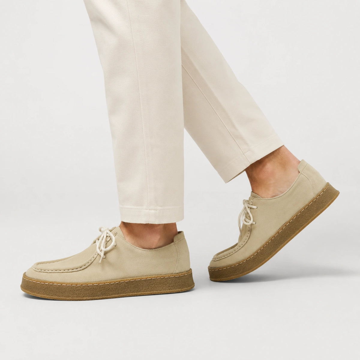 Mocassin Homme Nubuck Beige | Ludovic