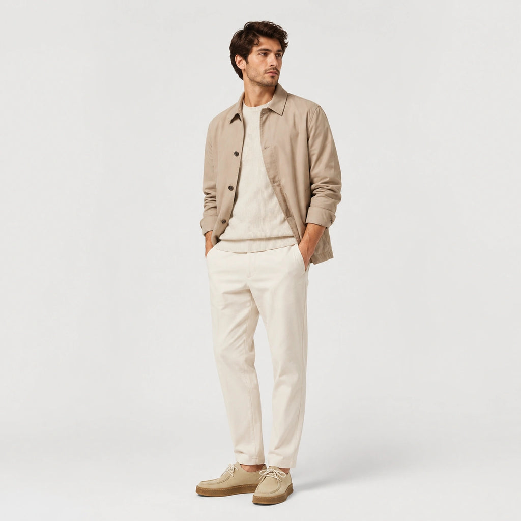Mocassin Homme Nubuck Beige | Ludovic