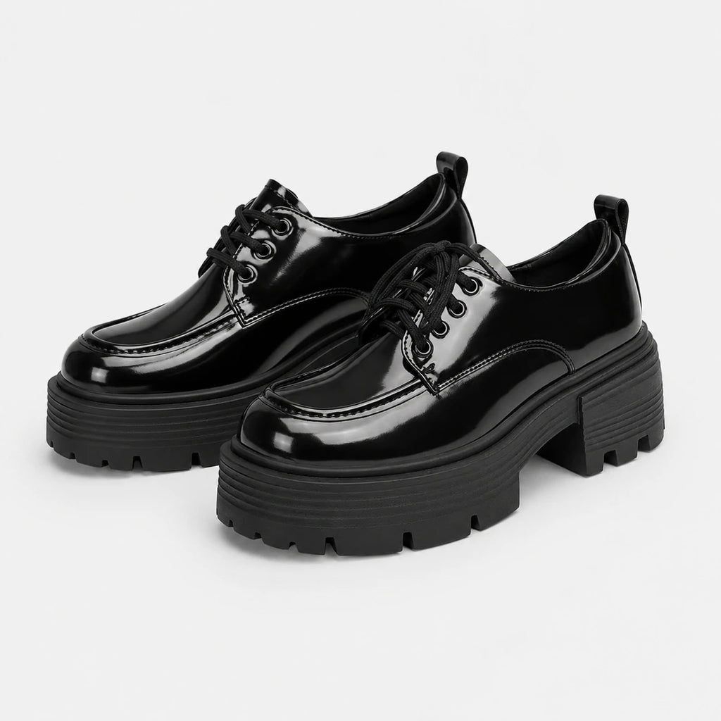 Mocassin Plateforme Cuir Vernis Femme | Manon