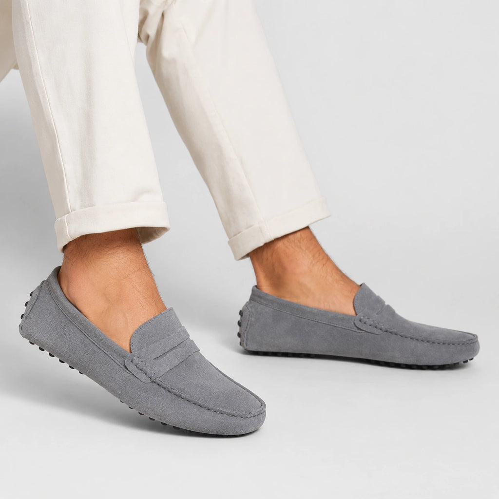 Mocassin en Daim Gris pour Homme | Marceau