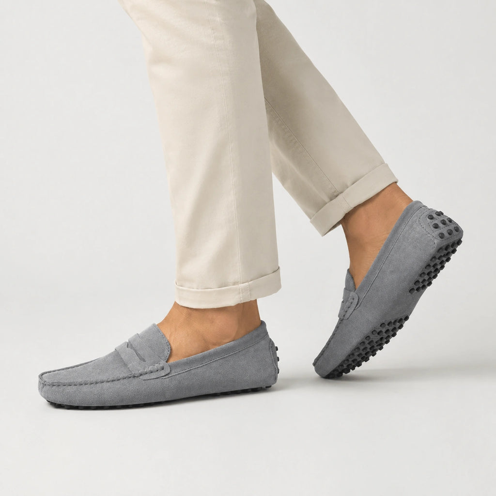 Mocassin en Daim Gris pour Homme | Marceau