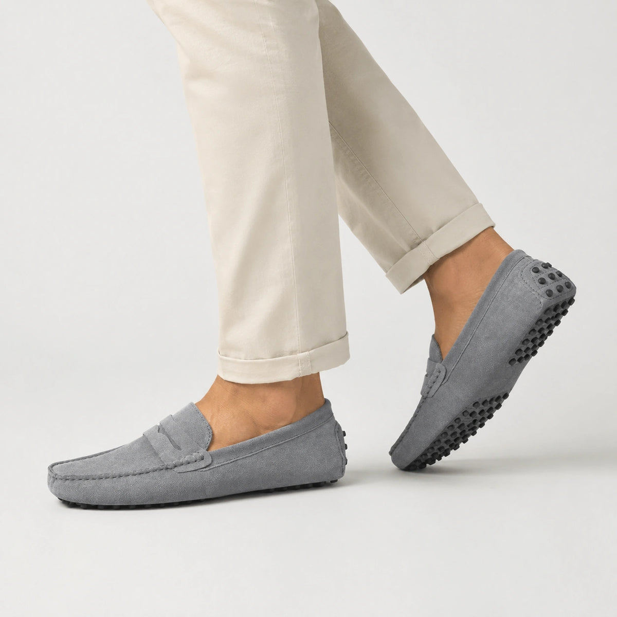 Mocassin en Daim Gris pour Homme | Marceau
