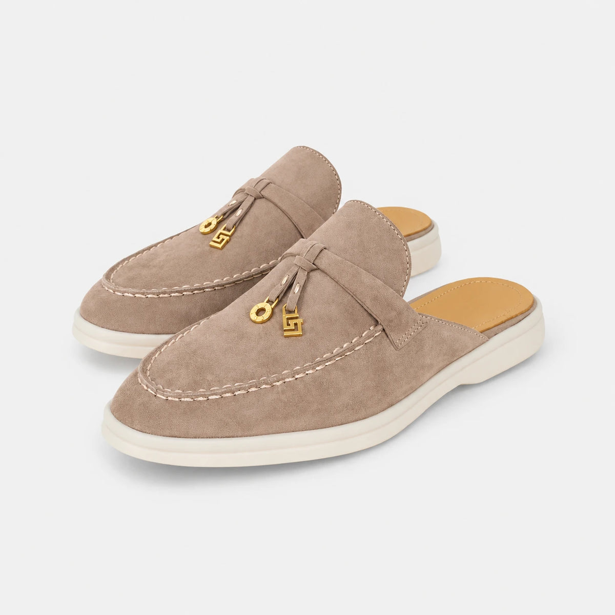 Mocassin Ouvert Marron Clair à Glands Femme | Margaux
