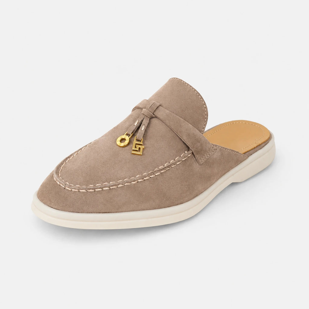 Mocassin Ouvert Marron Clair à Glands Femme | Margaux