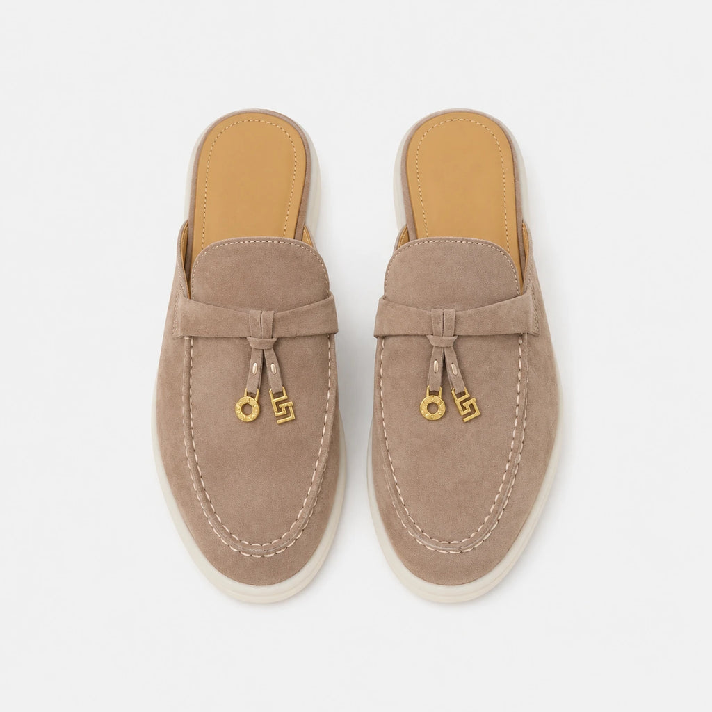 Mocassin Ouvert Marron Clair à Glands Femme | Margaux