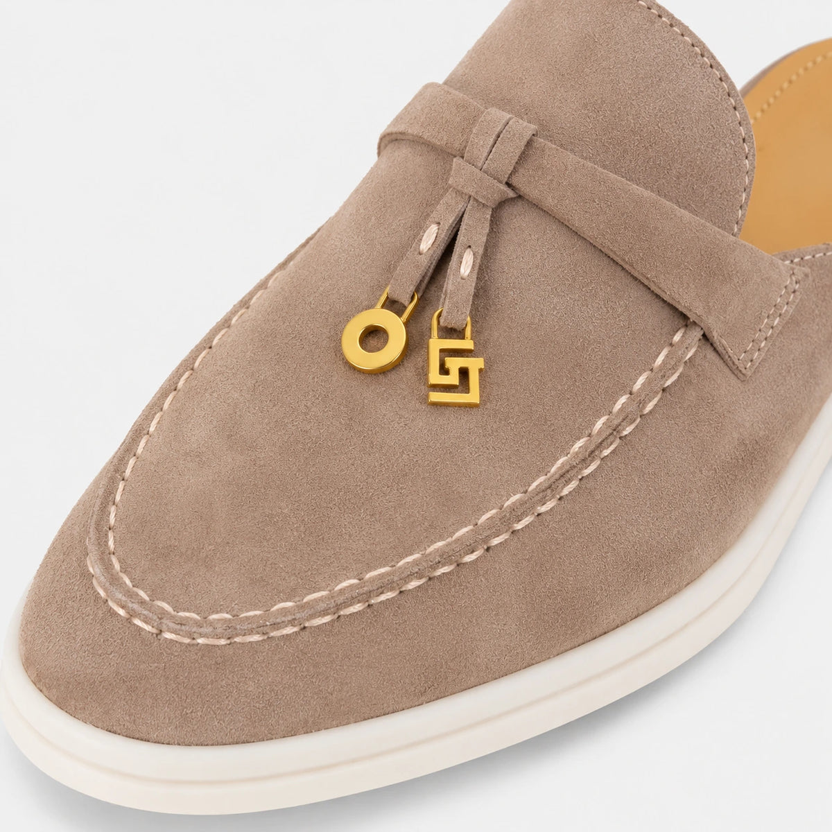 Mocassin Ouvert Marron Clair à Glands Femme | Margaux