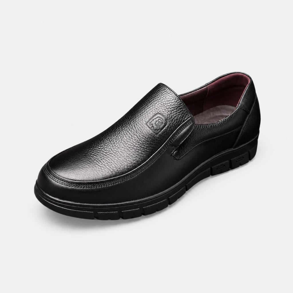 Mocassin Confort Semelle Épaisse Confort en Cuir Noir Homme | Martin