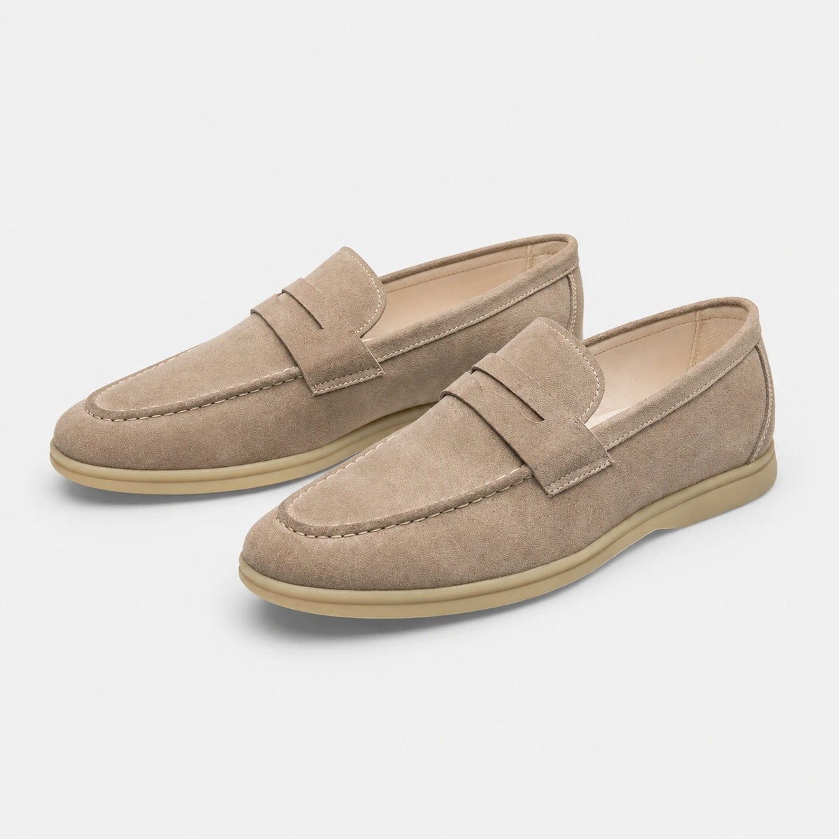 Mocassin en Daim Beige Homme | Mathieu