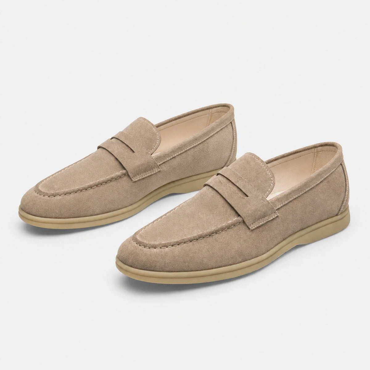 Mocassin en Daim Beige Homme | Mathieu