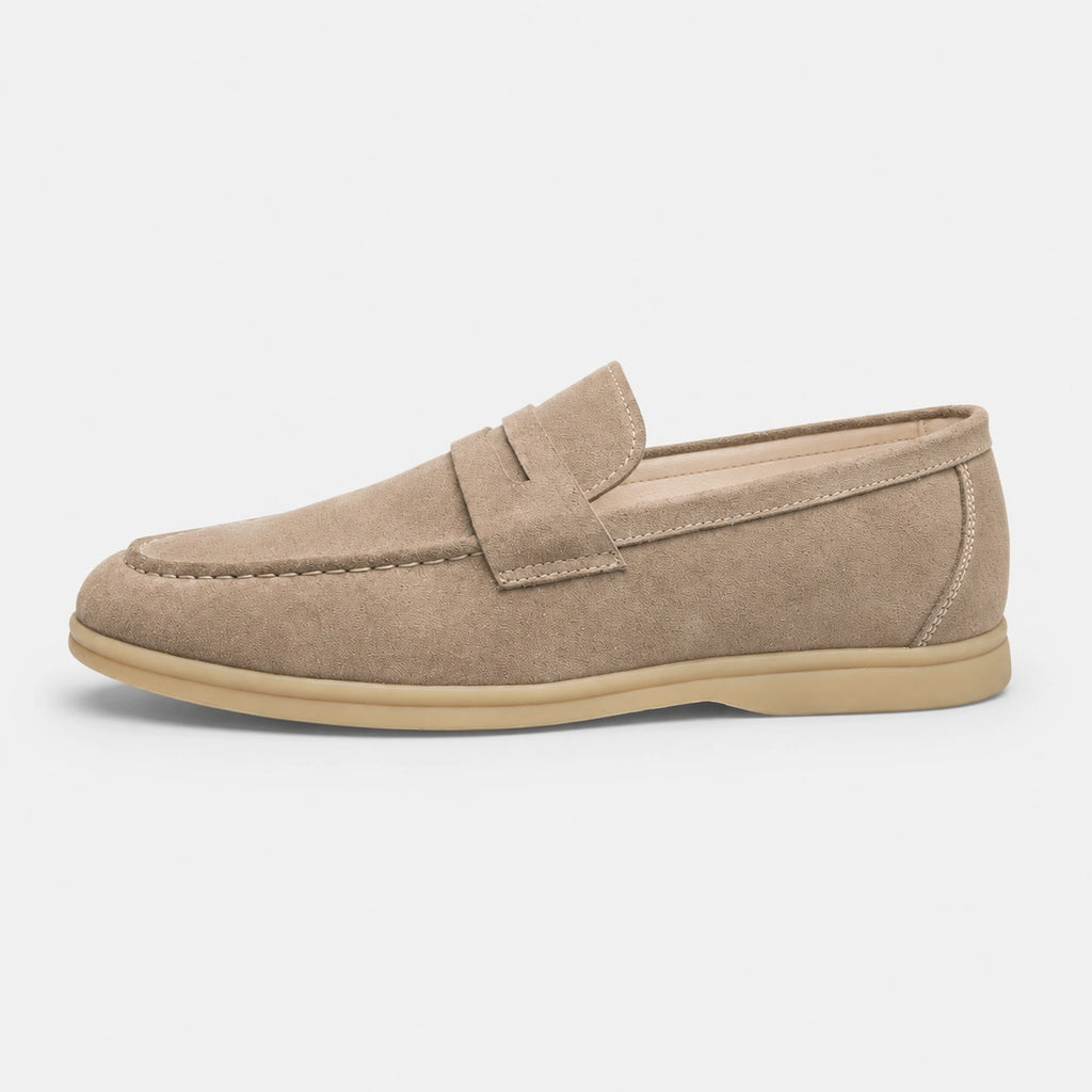 Mocassin en Daim Beige Homme | Mathieu