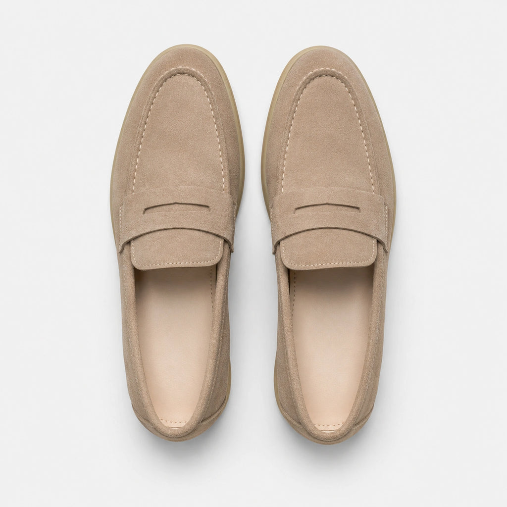 Mocassin en Daim Beige Homme | Mathieu