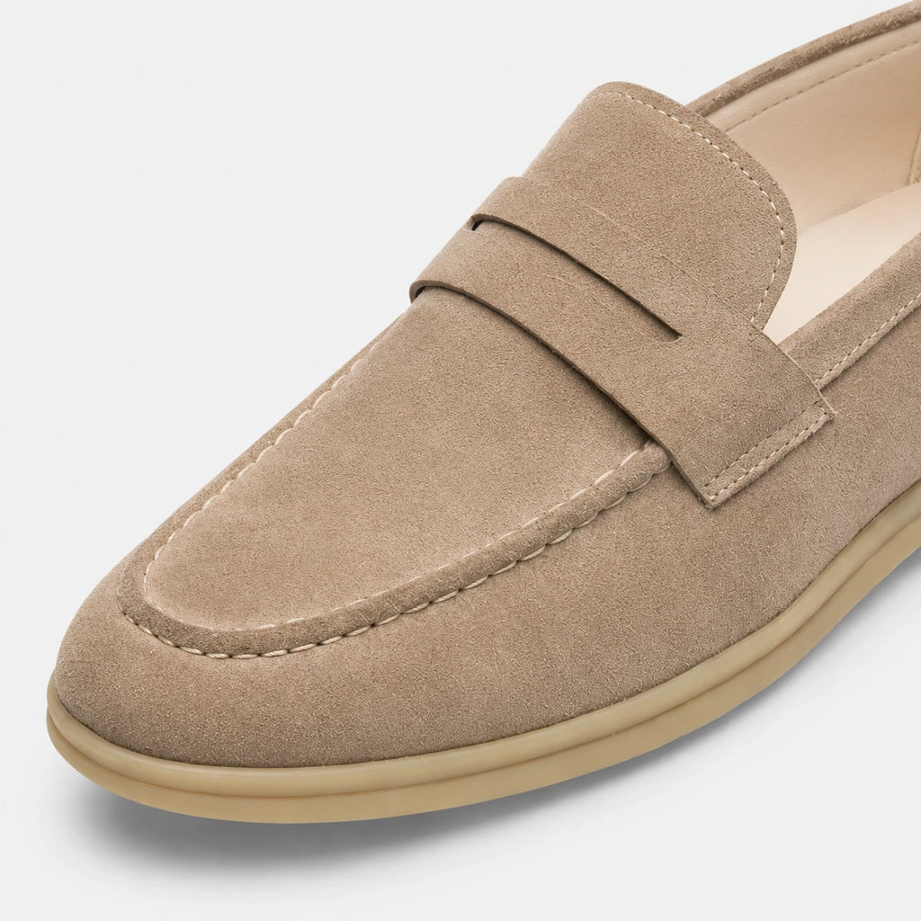 Mocassin en Daim Beige Homme | Mathieu