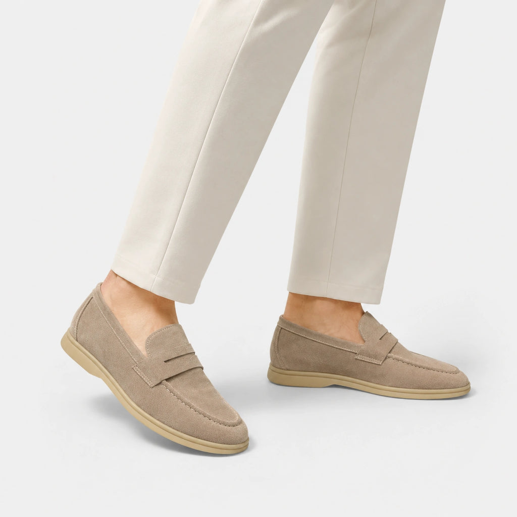 Mocassin en Daim Beige Homme | Mathieu