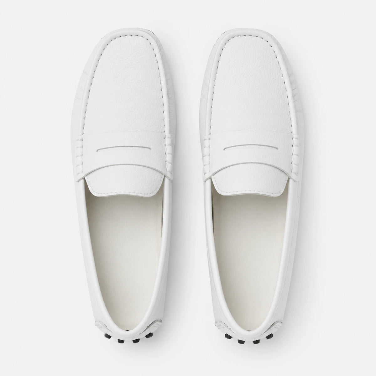 Mocassin pour Bateau en Cuir Vernis Blanc Homme | Mathis