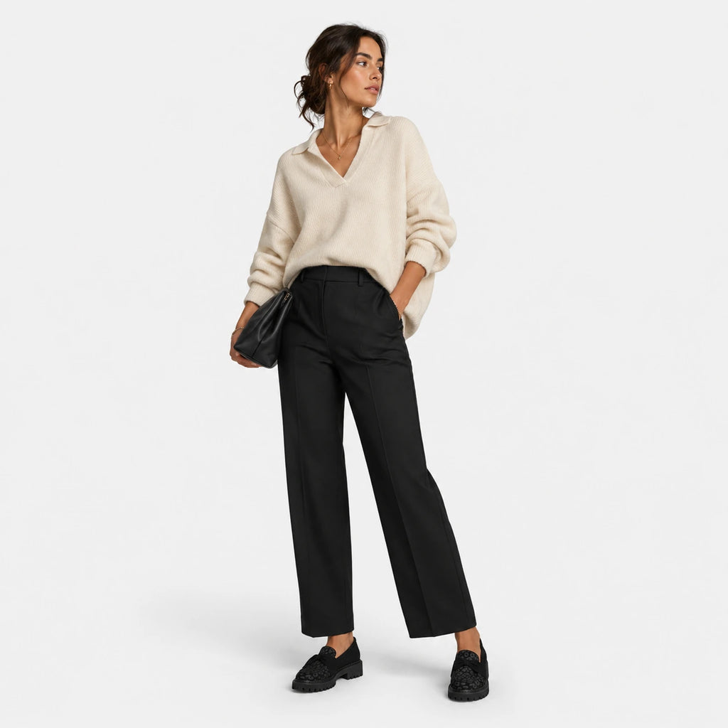 Mocassin Noir Imprimé Léopard Femme | Maureen